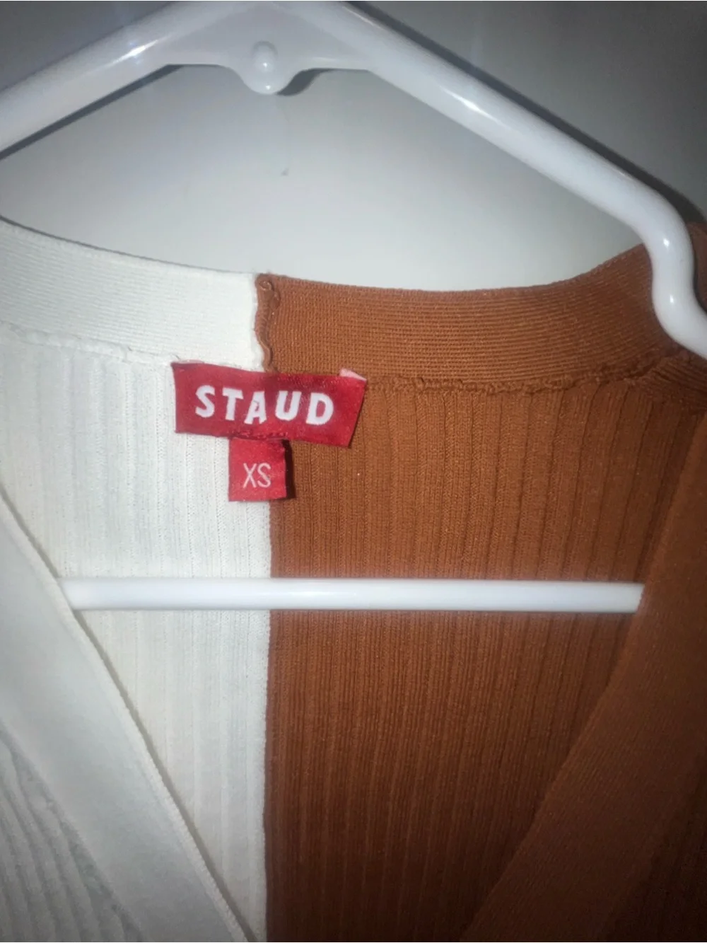NWT STAUD Shoko Colorblock Ribbed Knit Sweater Dress - Picture 5 of 7